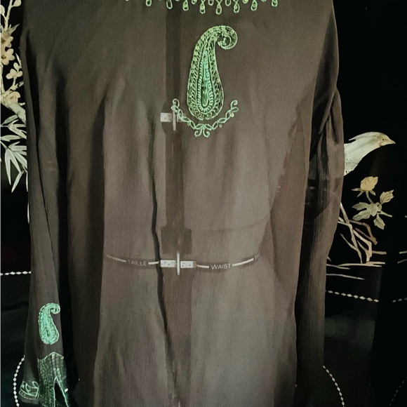 Gorgeous 100% silk embordered and sequins tunic - Picture 2 of 7